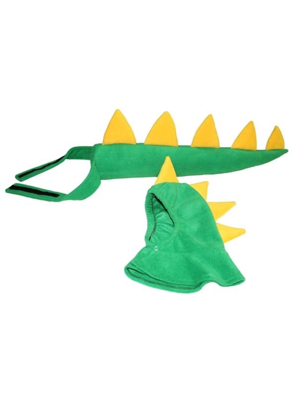 Dinozor Kostüm Set Yeşil | Dinozor Kuyruk Başlık Set Yeşil