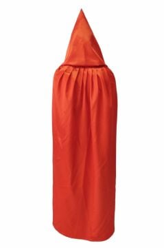 Turuncu Renkli Kapüşonlu Pelerin