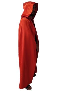 Turuncu Renkli Kapüşonlu Pelerin