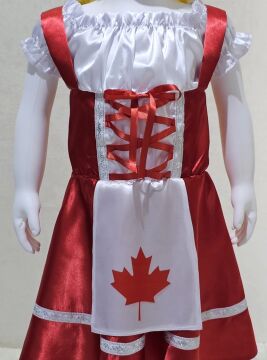 Kanada Kostümü Kız Çocuk | Kanadalı Kostümü Kız Çocuk