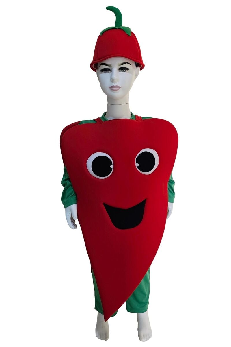 Biber Kostümü Kırmızı | Biber Kıyafeti