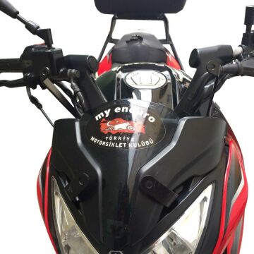 GP Kompozit Bajaj Pulsar NS 200 2011-2024 Uyumlu Uzun Tur Camı Füme