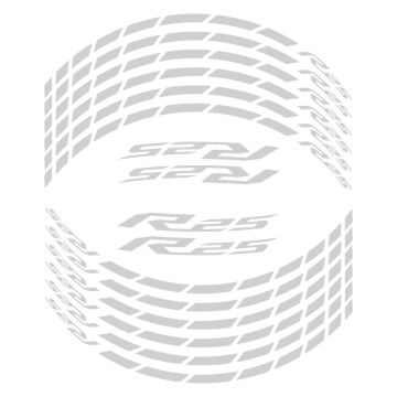 GP Kompozit Yamaha R25 2015-2023 Uyumlu Jant Şeridi Reflektif Gri