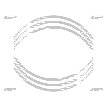 GP Kompozit Honda PCX 125 / 150 2014-2024 Uyumlu Jant Şeridi Reflektif Gri