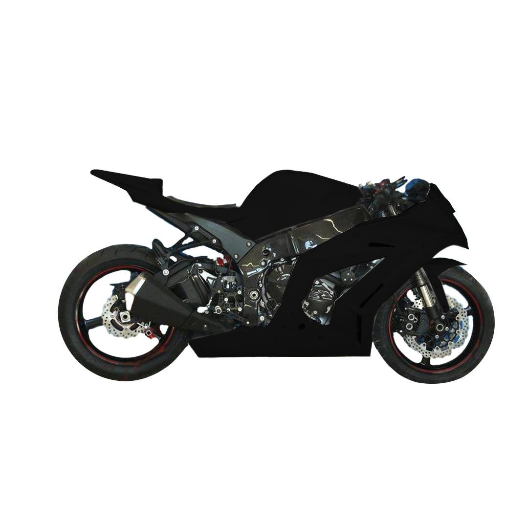 GP Kompozit Kawasaki ZX-10R 2010-2015 Uyumlu Yarış Grenajı Siyah