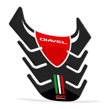 GP Kompozit Ducati Diavel 2011-2017 Uyumlu Tank Pad Karbon