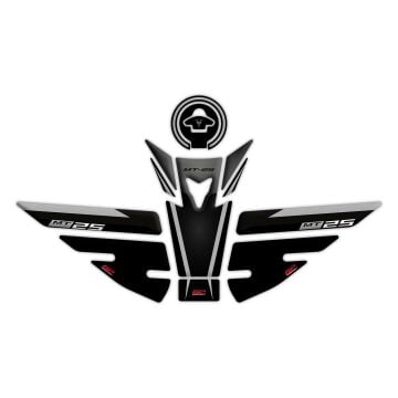 GP Kompozit Yamaha MT-25 2015-2019 Uyumlu Tank Pad Seti Siyah-Gri