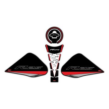 GP Kişiye Özel Yamaha R25 2015-2018 Uyumlu Tank Pad Seti Kırmızı