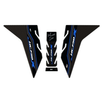 GP Kişiye Özel Honda NC 750 X 2021-2023 Uyumlu Tank Pad Seti Mavi