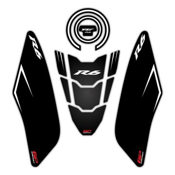 GP Kompozit Yamaha R6 2017-2023 Uyumlu Tank Pad Seti Siyah