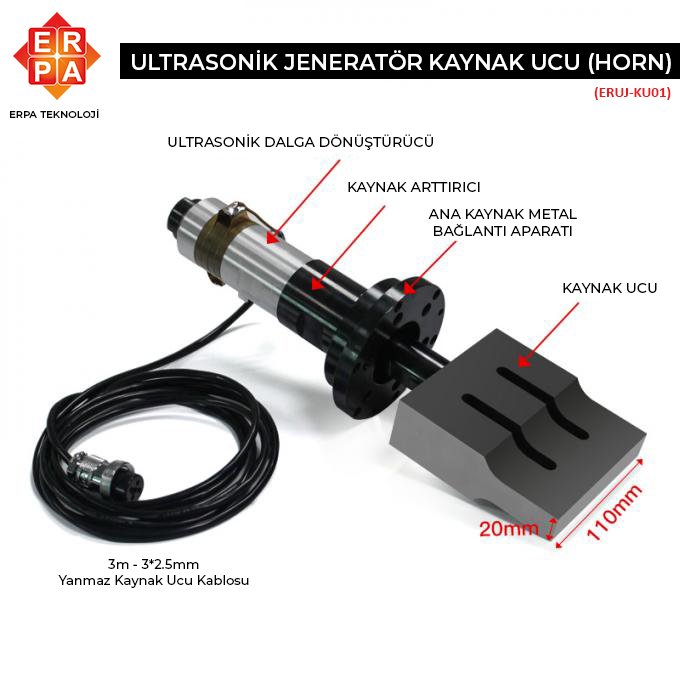 Dijital Ultrasonik Horn ERUJ-KU01