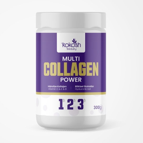 Multi Collagen Power Kova - Tip 1-2-3 Kolajen & Vitamin & Mineral & Bitkisel Ekstrat