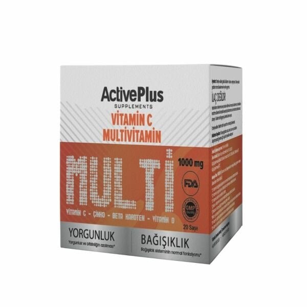 Multivitamin (Vitamin C-Çinko- Beta Karoten-Vitamin D) 20 Saşe