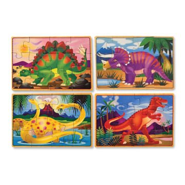 Melissa&Doug Ahşap 12x4 Yapboz Seti Dinozorlar