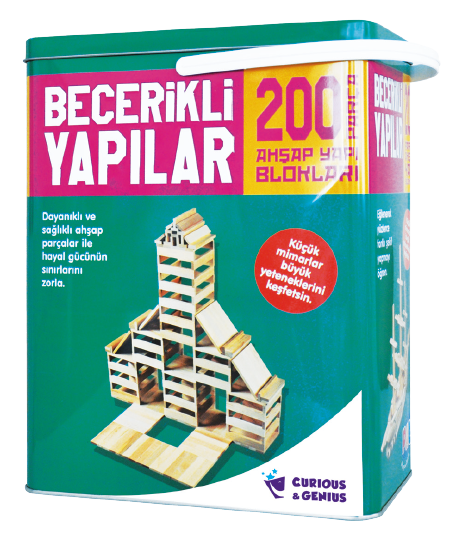 Becerikli Yapılar 200 Parça Ahşap Blok Oyun Seti