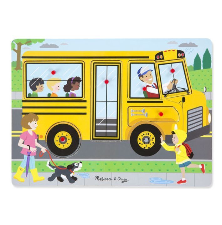 Melissa&Doug Ahşap Sesli Yapboz The Wheels on the Bus