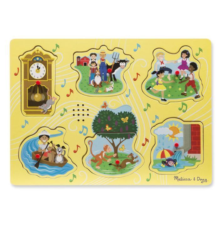 Melissa&Doug Ahşap Sesli Yapboz İng. Çocuk Şarkıları 1