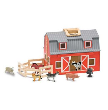 Melissa&Doug Ahşap Taşınabilir Çiftlik Evi Oyun Seti