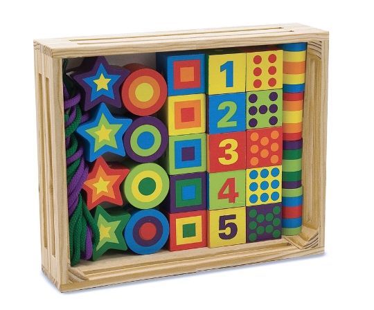 Melissa&Doug Ahşap Boncuk Dizme Beceri Oyuncakları