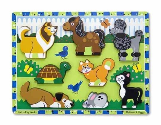 Melissa&Doug Ahşap Tombul Yapboz Evcil Hayvanlar Puzzle