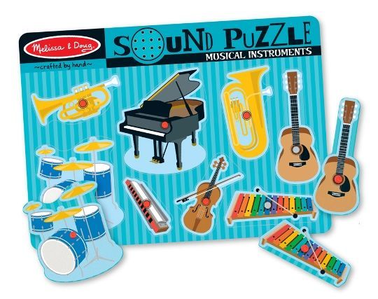 Melissa&Doug Ahşap Sesli Yapboz Müzik Aletleri