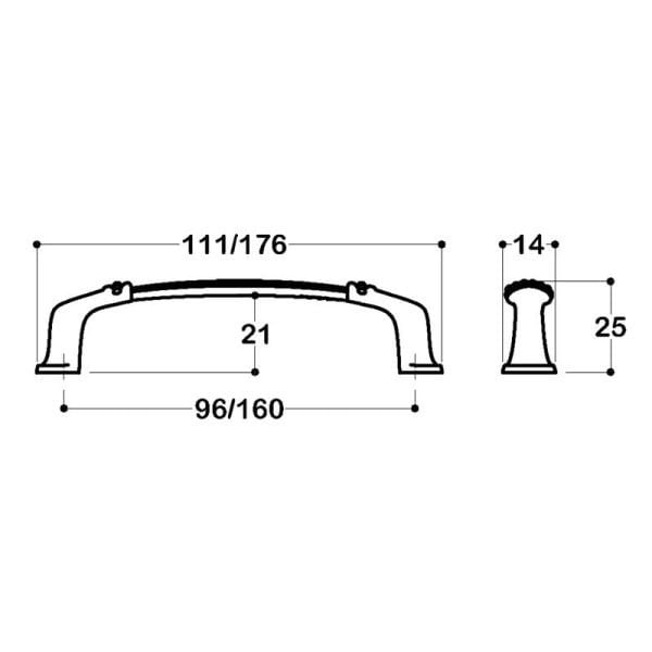 4350 Mat Acı Kahve Kulp