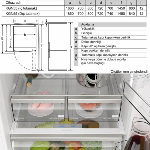 Buzdolabı Solo KG55NCWE0N