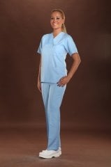 318 Gabardin Mavi Takım Doktor Hemşire Forması