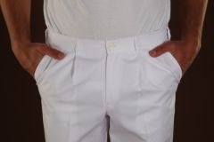 209-Gabardin Erkek Beyaz Pantolon