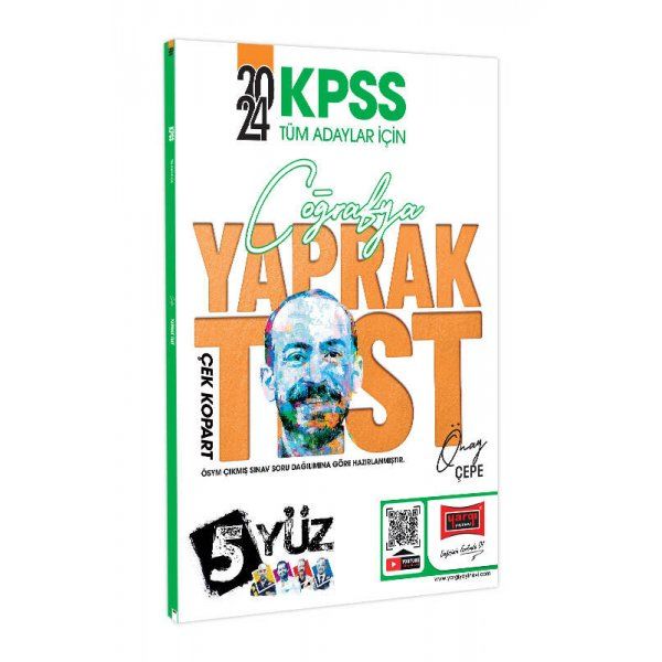 Yargı Yayınları 2024 KPSS Tüm Adaylar İçin 5Yüz Coğrafya Çek Kopart Yaprak Test