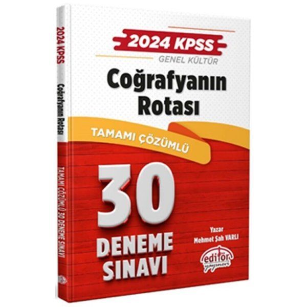 Editör Yayınları 2024 KPSS Coğrafyanın Rotası Tamamı Çözümlü 30 Deneme Sınavı