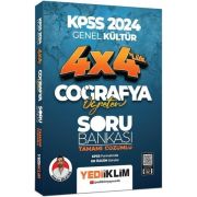 Yediiklim Yayınları 2024 KPSS Coğrafya Öğreten 4 x 4 Soru Bankası