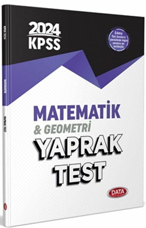 Data Yayınları 2024 KPSS Matematik Geometri Yaprak Test