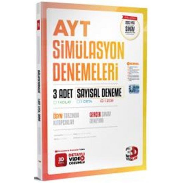 3D Yayınları AYT Sayısal 3 lü Simülasyon Genel Deneme