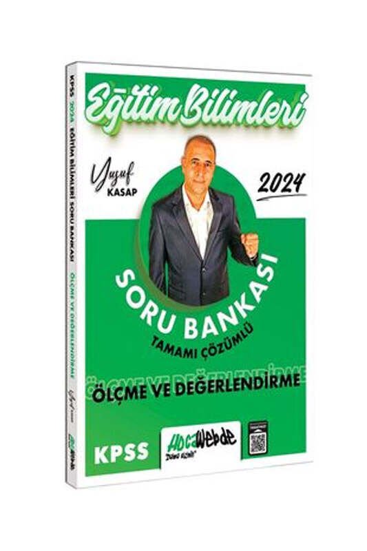 HocaWebde Yayınları 2024 KPSS Eğitim Bilimleri Ölçme ve Değerlendirme Tamamı Çözümlü Soru Bankası