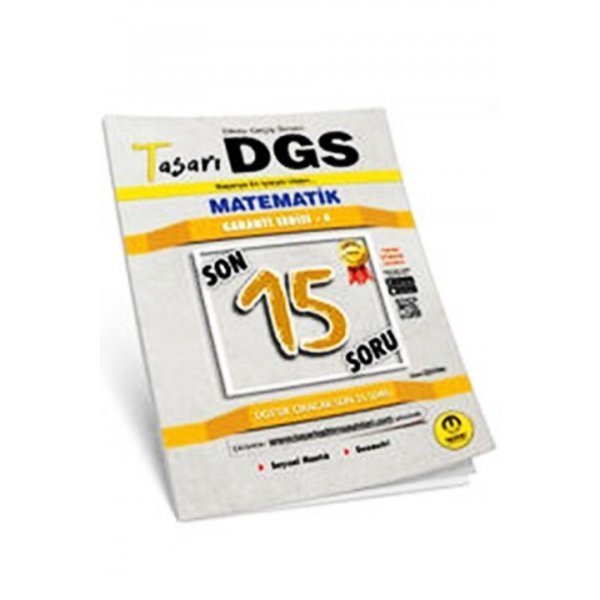 Tasarı Yayınları DGS Matematik Garanti Serisi Son 15 Soru