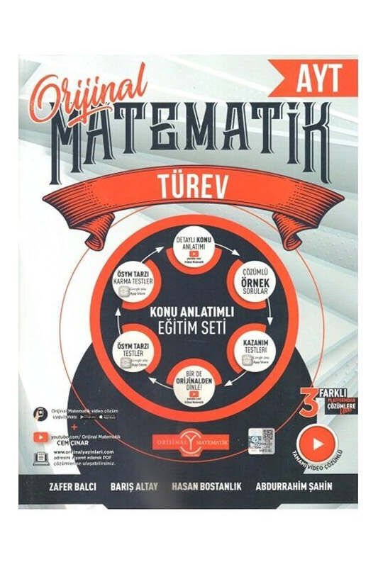 Orjinal Yayınları AYT Matematik Türev Konu Anlatımlı