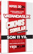 Yediiklim Yayınları 2024 KPSS Genel Kültür Lisans Vatandaşlık Konularına Göre Tamamı Çözümlü Çıkmış Sorular