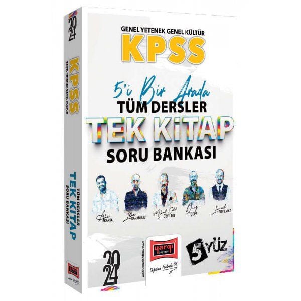 Yargı Yayınları 2024 KPSS Lisans GK-GY 5Yüz Ekibi Tüm Dersler Tek Kitap Soru Bankası