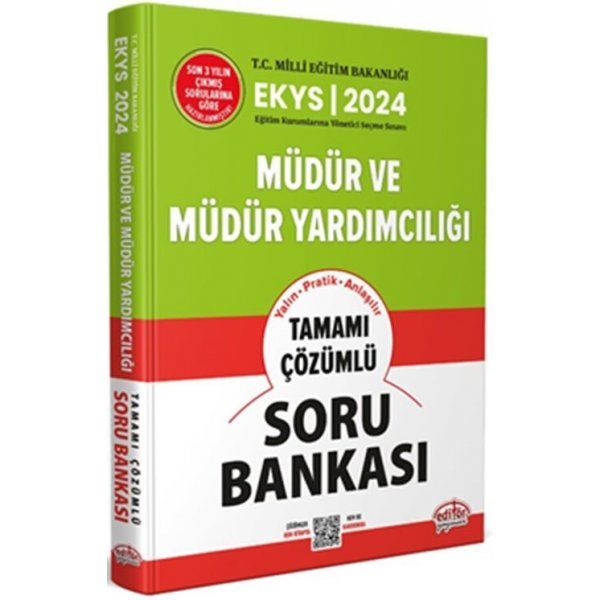 Editör Yayınları 2024 MEB EKYS Müdür ve Yardımcılığı Soru Bankası