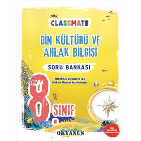 Okyanus Yayınları 8. Sınıf Din Kültürü ve Ahlak Bilgisi Classmate Soru Bankası