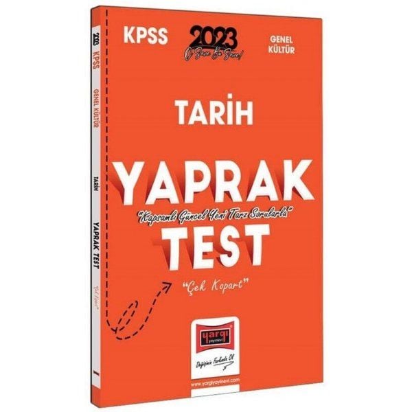 Yargı Yayınları 2023 KPSS Tarih Yaprak Test Çek Kopart