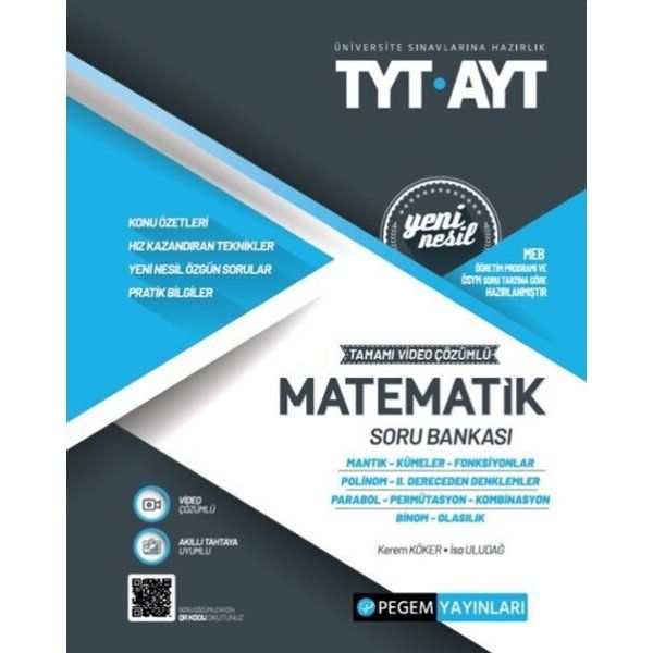 Pegem Yayınları TYT AYT Matematik Mantık Kümeler Fonksiyonlar Soru Bankası