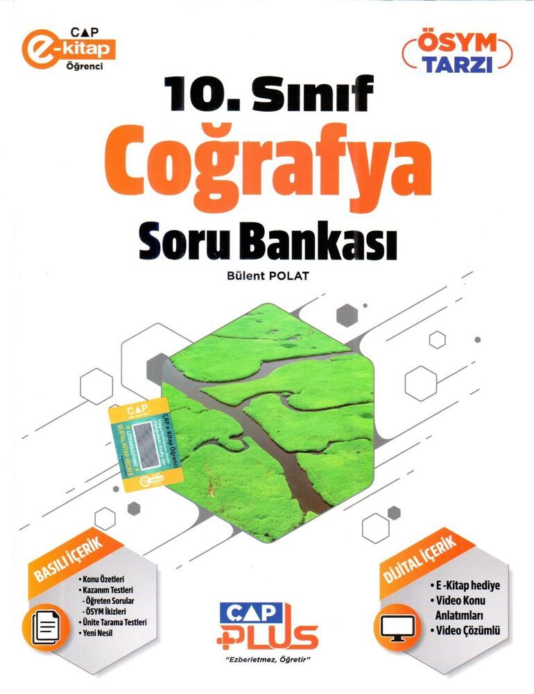 Çap Yayınları 10. Sınıf Anadolu Lisesi Coğrafya Soru Bankası