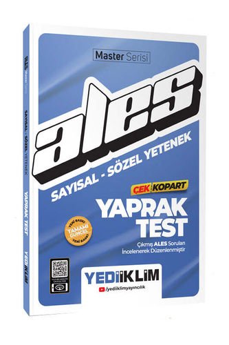 Yediiklim Yayınları 2024 ALES Sayısal-Sözel Yetenek Çek Kopart Yaprak Test