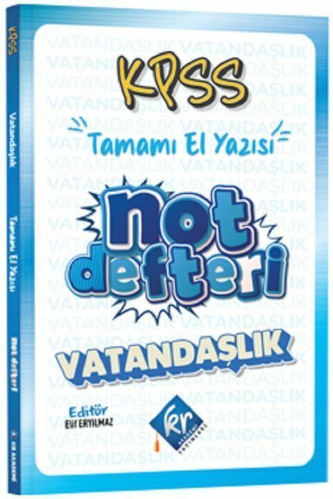 KR Akademi KPSS Vatandaşlık El Yazması Not Defteri