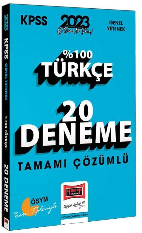 Yargı Yayınları 2023 KPSS Türkçe Tamamı Çözümlü 20 Deneme