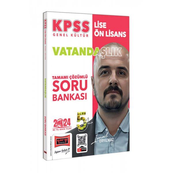 Yargı Yayınları 2024 KPSS Lise Ön Lisans 5Yüz Vatandaşlık Tamamı Çözümlü Soru Bankası