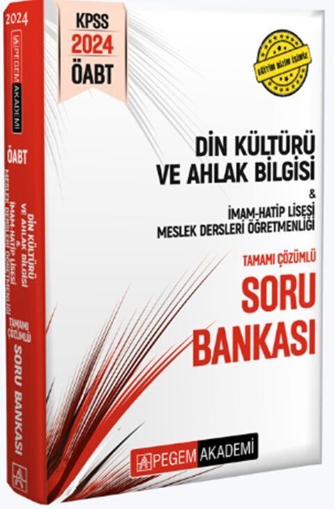 Pegem Yayınları 2024 KPSS ÖABT Din Kültürü ve Ahlak Bilgisi İmam Hatip Lisesi Meslek Lisesi Soru Bankası