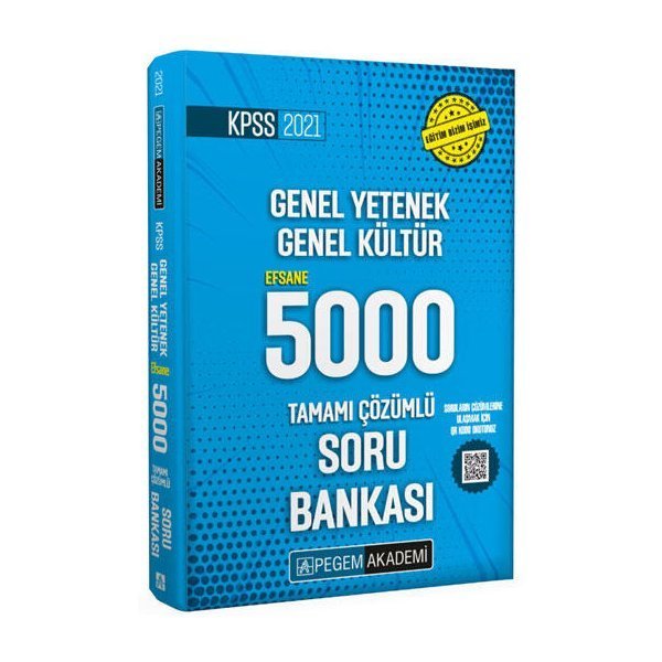 ​​Pegem Yayınları 2021 KPSS Genel Yetenek Genel Kültür Efsane Tamamı Çözümlü 5000 Soru Bankası